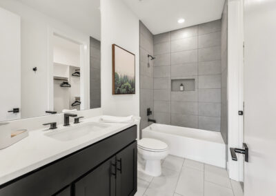 Modern, hotel-like bathrooms